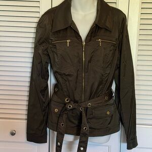 WHBM  Olive Green Belted Utility Jacket